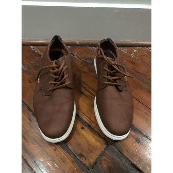 LEVI'S® MEN’S PIPER SNEAKERS Medium Brown Shoes, Size 9.5 - Picture 5 of 8